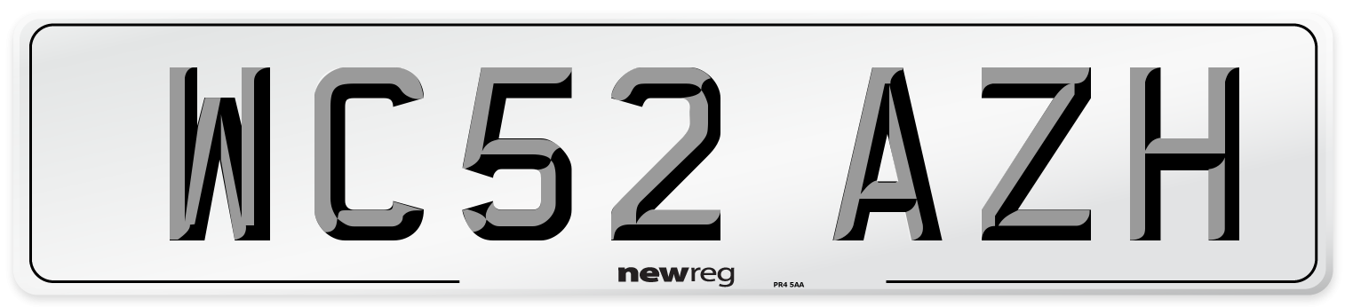 WC52 AZH Number Plate from New Reg